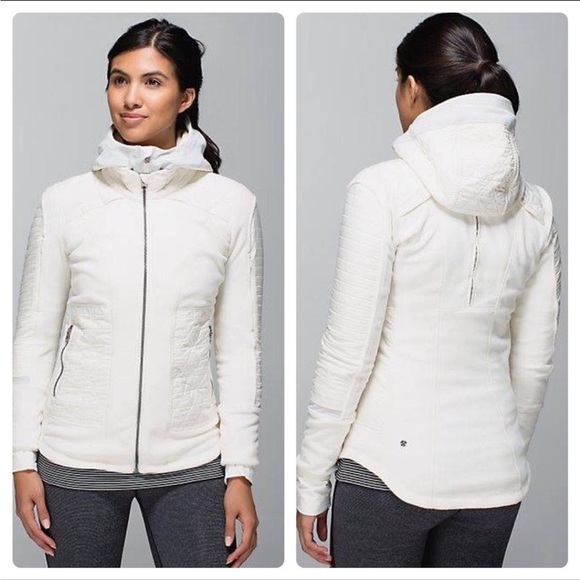 LULULEMON FLEECY KEEN II QUILTED JACKET REMOVABLE HOOD SZ 4 - Picture 2 of 12